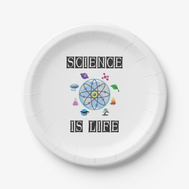 Science is life paper plates (Front)