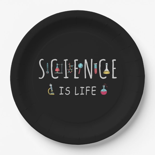 Science is life paper plates (Front)