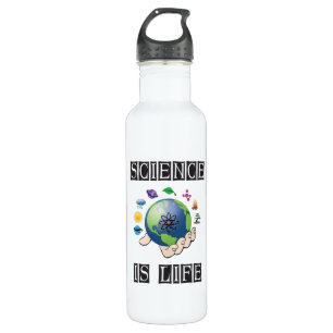 Science is life stainless steel water bottle