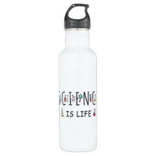 Science is life stainless steel water bottle