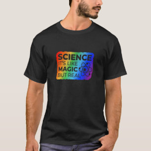 Science Is Like Magic But Real Halftone Lgbtq T-Shirt