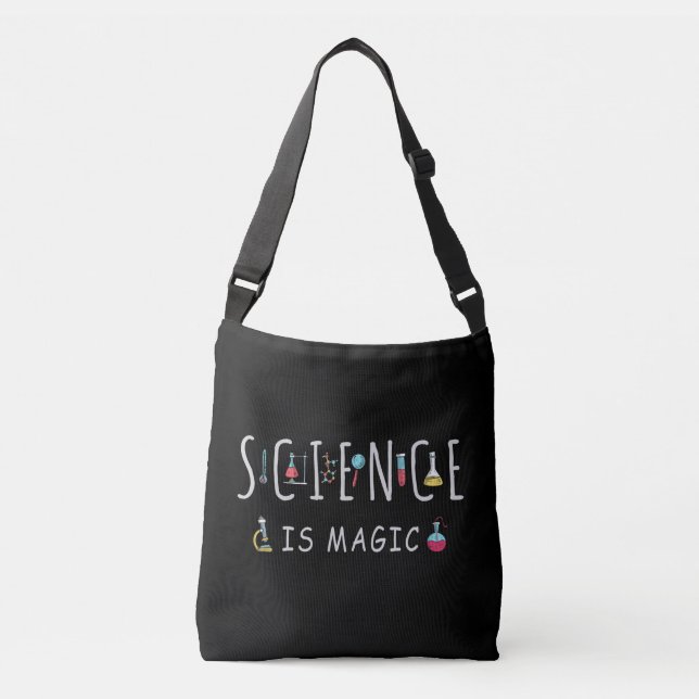 Science is magic crossbody bag (Front)
