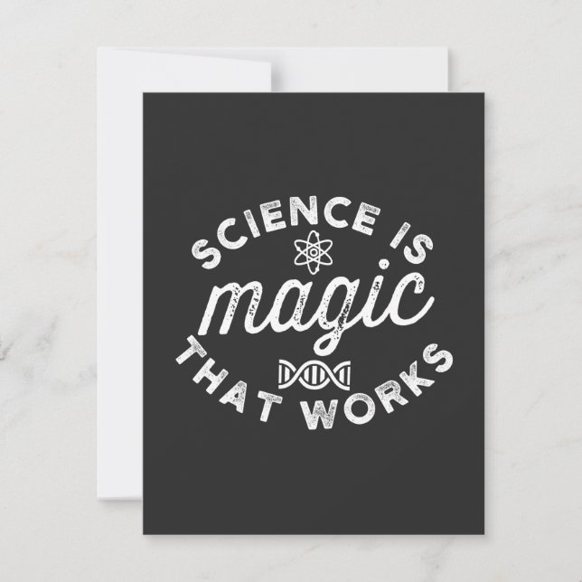 SCIENCE IS MAGIC THAT WORKS. THANK YOU CARD (Front)