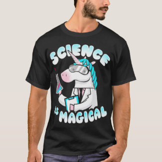 Science is magical Funny Rainbow Unicorn Scientist T-Shirt