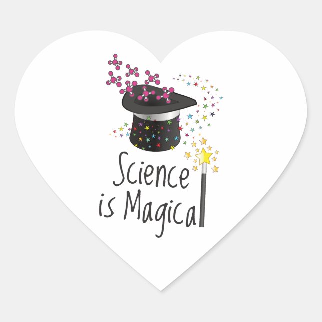 Science is Magical Heart Sticker (Front)
