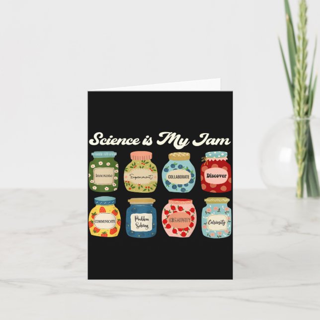 Science Is My Jam Teacher Shirt Stem Student Educa Card (Front)