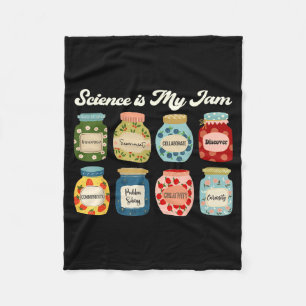 Science Is My Jam Teacher Shirt Stem Student Educa Fleece Blanket