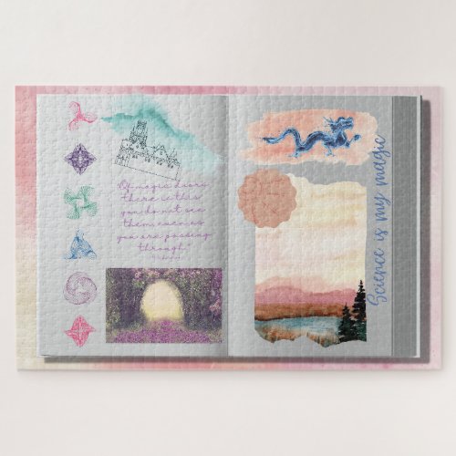 Science is My Magic Art Journal Spread Jigsaw Puzzle