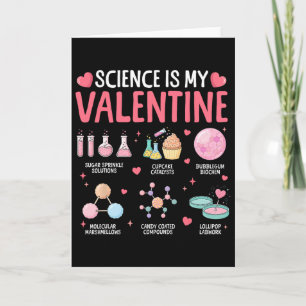 Science Is My Valentine Stem Love Chemistry Hearts Card