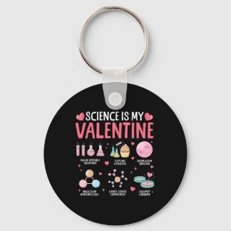 Science Is My Valentine Stem Love Chemistry Hearts Keychain