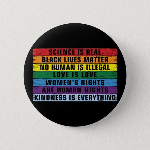 Science Is Real Black Lives Matter  Button