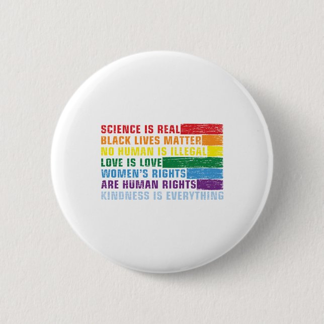 Science Is Real Black Lives Matter Button (Front)