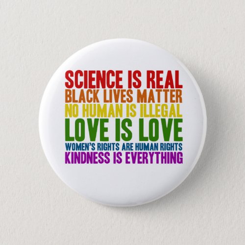 Science is Real Black Lives Matter Button