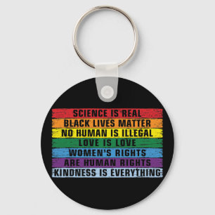 Science Is Real Black Lives Matter Keychain