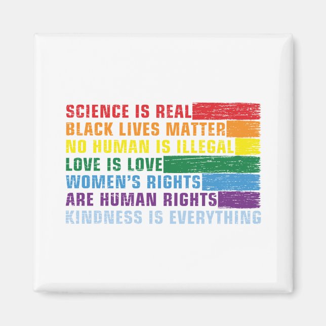 Science Is Real Black Lives Matter Magnet (Front)
