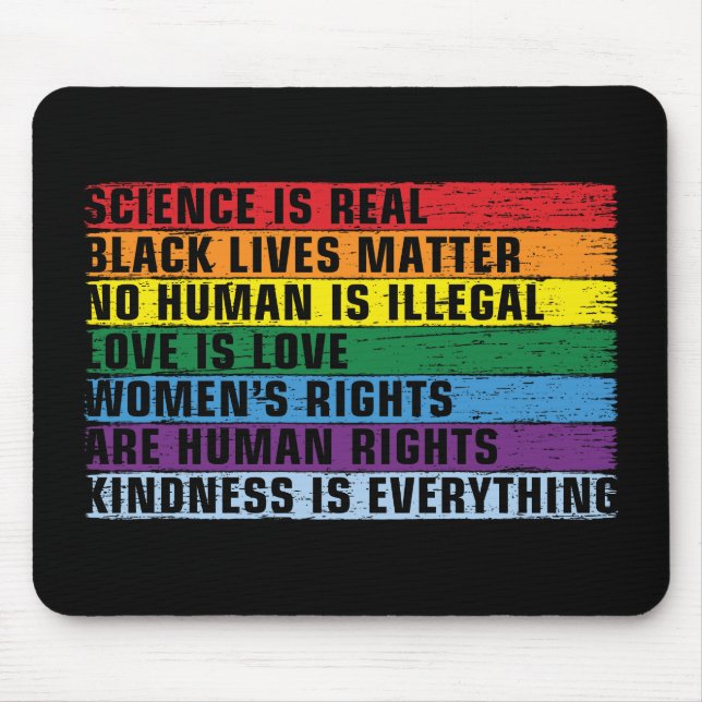 Science Is Real Black Lives Matter Mouse Pad (Front)