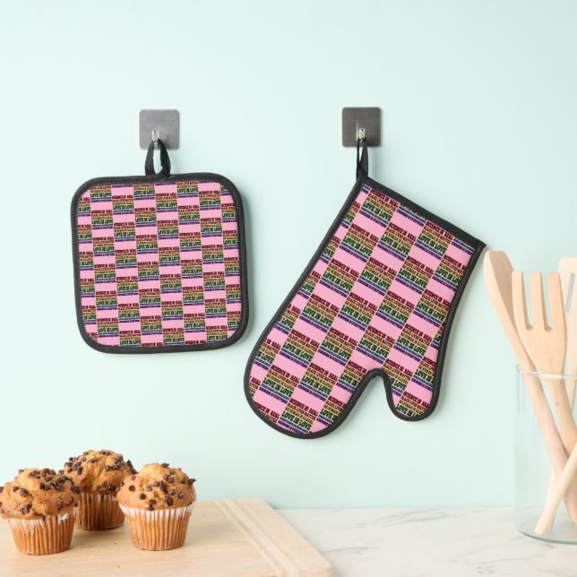 Science is Real Black Lives Matter Oven Mitt & Pot Holder Set (Insitu(Hanging))