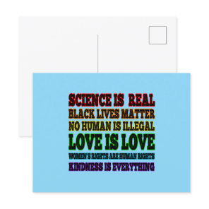 Science is Real Black Lives Matter Postcard