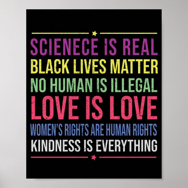 Science Is Real Black Lives Matter Poster (Front)