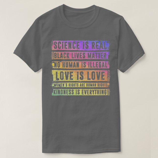 Science is Real Black Lives Matter Pride Month (48 T-Shirt (Design Front)