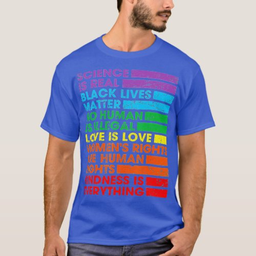 Science is Real Black Lives Matter Pride Month 49 T_Shirt