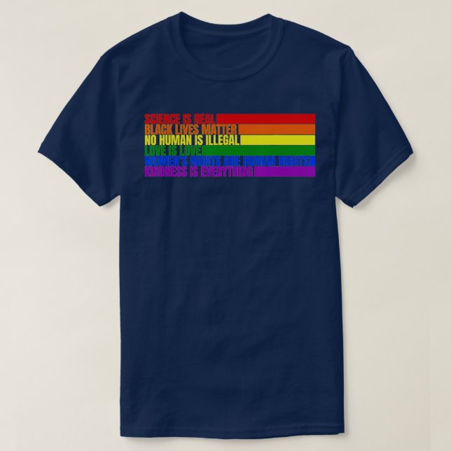 Science is Real Black Lives Matter Pride Month  (5 T-Shirt (Design Front)