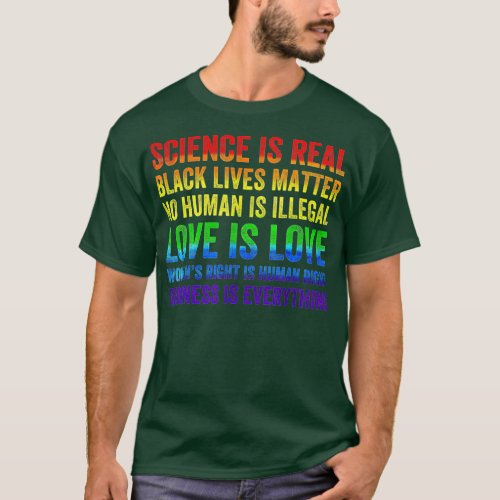 Science is Real Black Lives Matter Pride Month   T_Shirt