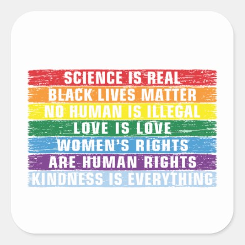 science is real _ black Lives Matter Square Sticker