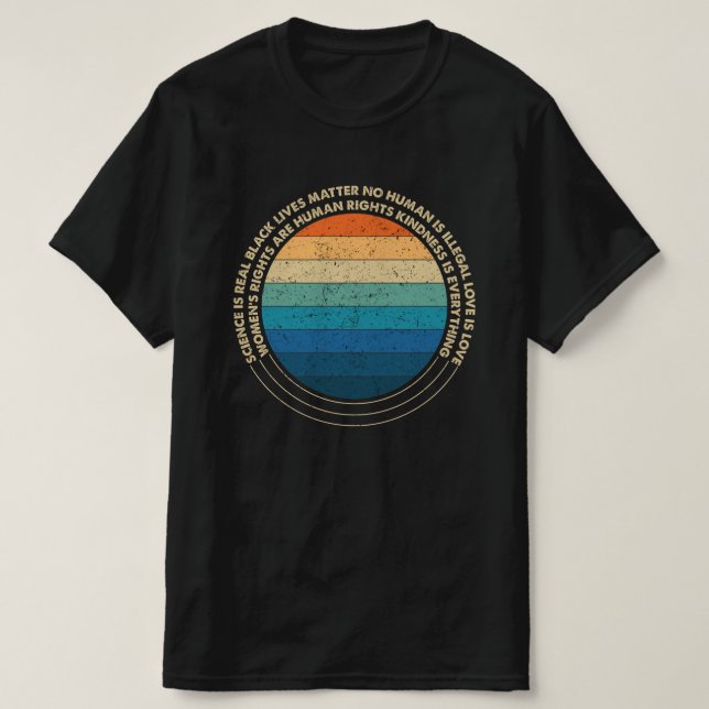 science is real black lives matter T-Shirt (Design Front)