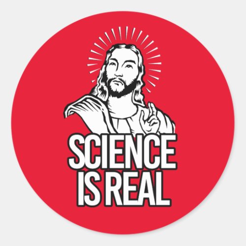 Science is Real Classic Round Sticker