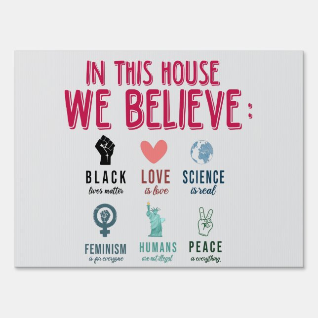 Science Is Real Feminism Is for Everyone Sign (Front)