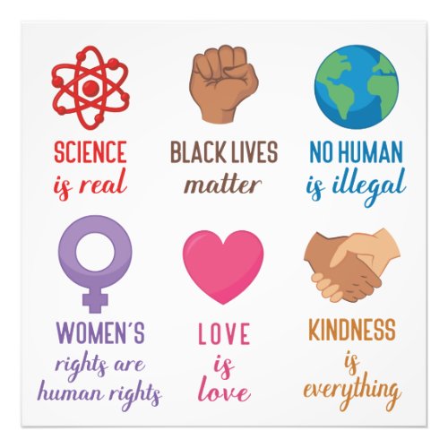 Science is real Love is Love Kinsness Equality Photo Print