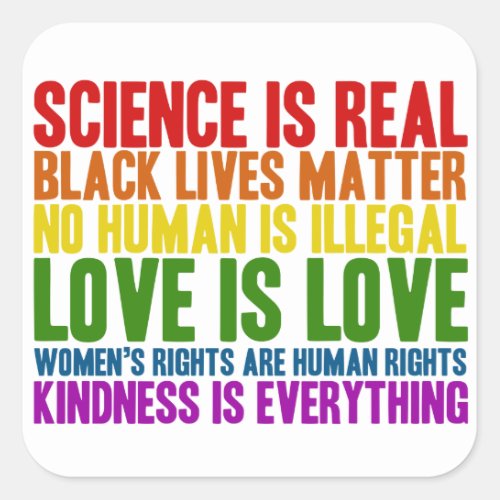 Science is Real Love is Love Stickers