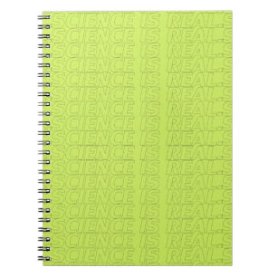 Science is Real modern outline typography neon Notebook