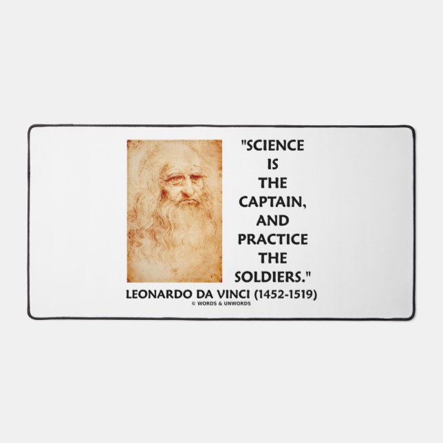 Science Is The Captain Practice Soldiers da Vinci Desk Mat (Front)