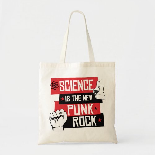 Science is the new punk rock tote bag