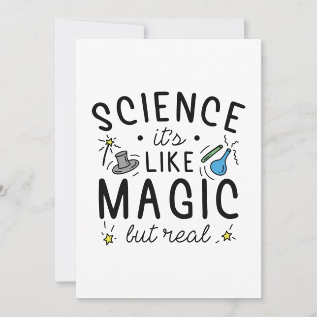 Science It’s Like Magic But Real Thank You Card (Front)