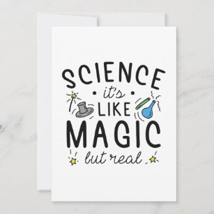Science It’s Like Magic But Real Thank You Card