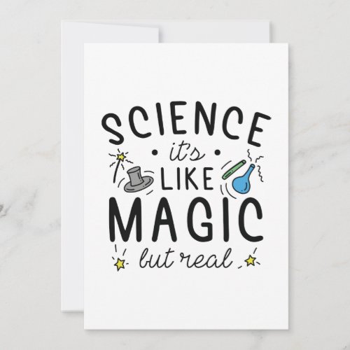 Science Its Like Magic But Real Thank You Card