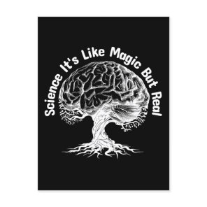 science it's like magic but real postcard