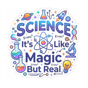 Science It's Like Magic But Real Science Teacher Sticker