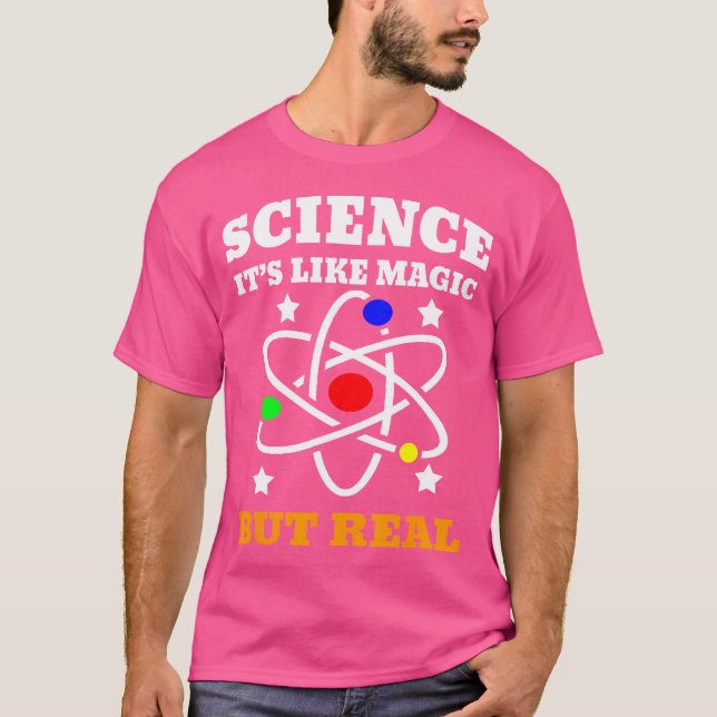 Science Its Like Magic But Real Scientist Kid T-Shirt (Front)