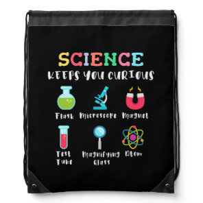 Science keeps you curious drawstring bag