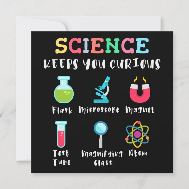 Science keeps you curious save the date (Front)