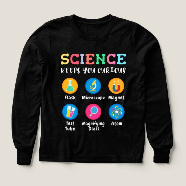 Science keeps you curious Tri-Blend shirts (Design Front)