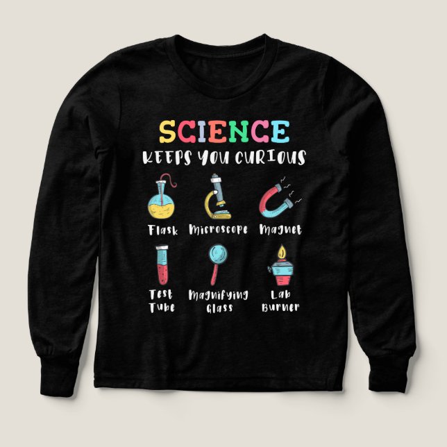 Science keeps you curious Tri-Blend shirts (Design Front)