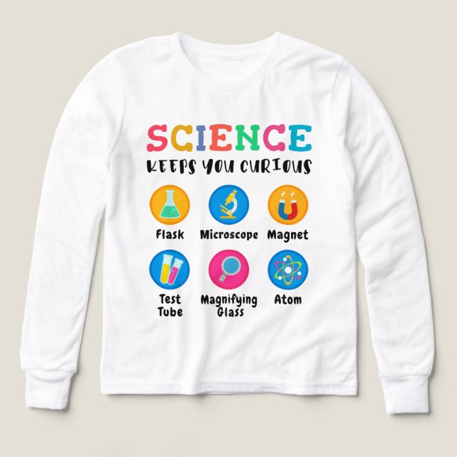 Science keeps you curious Tri-Blend shirts (Design Front)