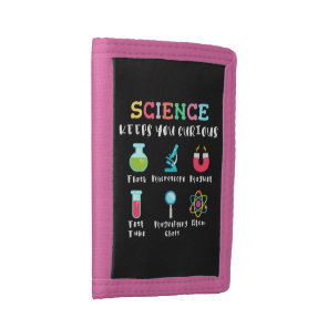 Science keeps you curious tri-fold wallet