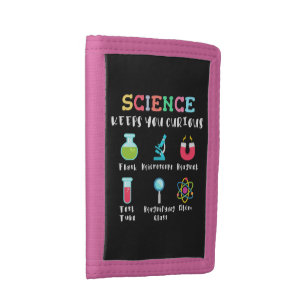 Science keeps you curious tri-fold wallet