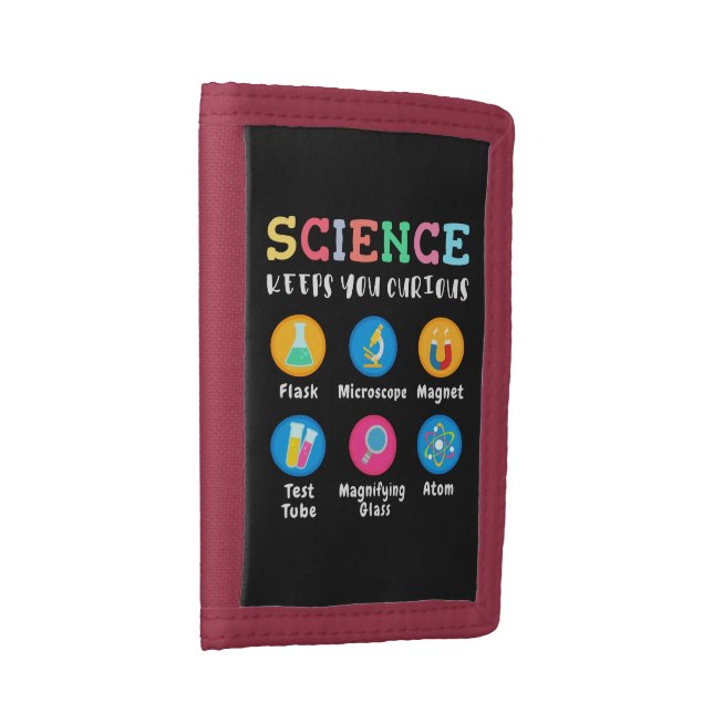 Science keeps you curious trifold wallet (Side)